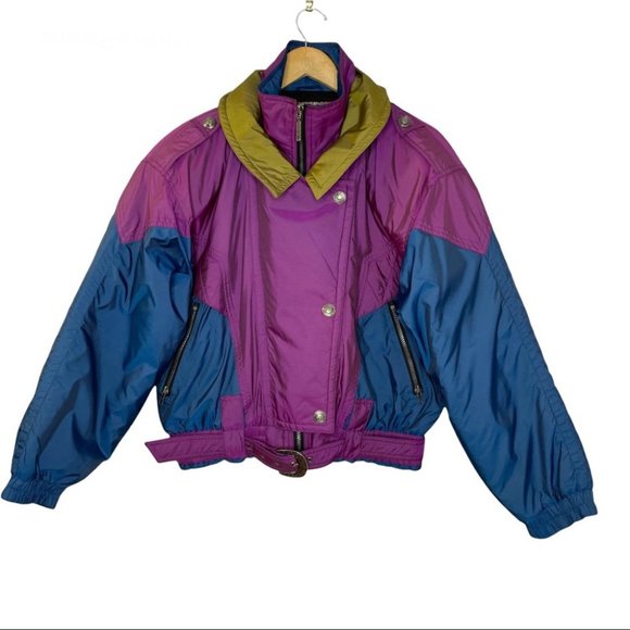 Ossi Jackets & Blazers - Ossi Ski Vintage Jacket Color Block Belted